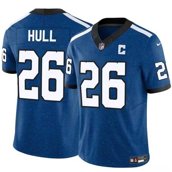 Men & Women & Youth Indianapolis Colts #26 Evan Hull Blue 2024 F.U.S.E. Throwback Vapor Limited Football Stitched Jersey,We sell and wholesale Men & Women & Youth Indianapolis Colts #26 Evan Hull Blue 2024 F.U.S.E. Throwback Vapor Limited Football Stitched Jersey on line form chian!